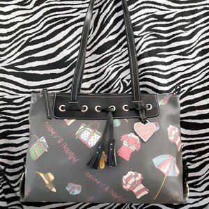 DOONEY & BOURKE GRAY MIAMI BEACH LG TASSEL TOTE!